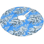 Icy Tree Dreams Snowy Forest Kerstboom Rok (Gekanteld)