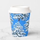 Icy Tree Dreams Snowy Forest Papieren Bekers (Voorkant)