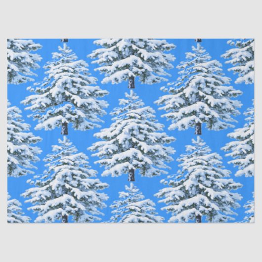 Icy Tree Dreams Snowy Forest Tissuepapier (Voorkant)