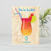 Icy Tropical Rum Punch Je bent uitgenodigd Kaart (Staand voorkant)