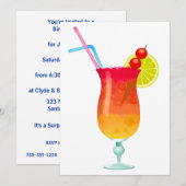 Icy Tropical Rum Punch Kaart (Voorkant / Achterkant)