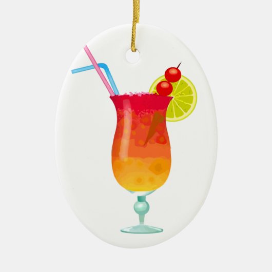 Icy Tropical Rum Punch Keramisch Ornament (Voorkant)