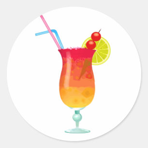 Icy Tropical Rum Punch Ronde Sticker