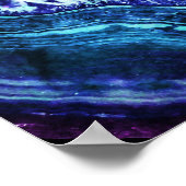 Icy Turquoise en Paarse Geode Crystal Poster (Hoek)