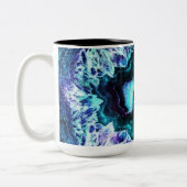 Icy Turquoise en Paarse Geode Crystal Tweekleurige Koffiemok (Links)