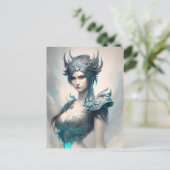 Icy Warrior Princess Briefkaart (Staand voorkant)