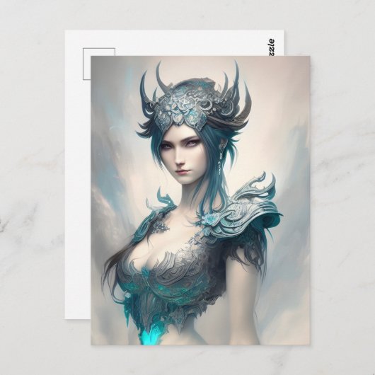 Icy Warrior Princess Briefkaart (Voorkant / Achterkant)