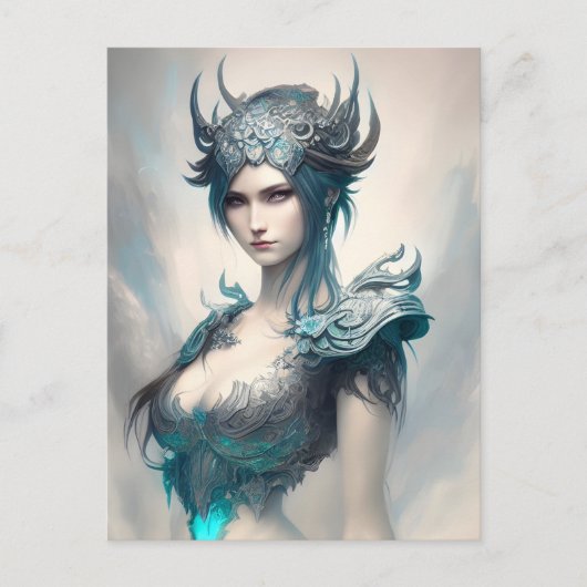 Icy Warrior Princess Briefkaart (Voorkant)