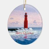 Icy Waters kerstversiering Keramisch Ornament (Links)