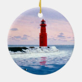 Icy Waters kerstversiering Keramisch Ornament (Achterkant)