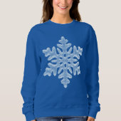 Icy White, bevroren Snowflake Elegant Merry kerst Trui (Voorkant)