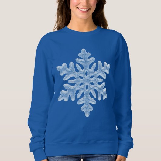 Icy White, bevroren Snowflake Elegant Merry kerst Trui (Voorkant)