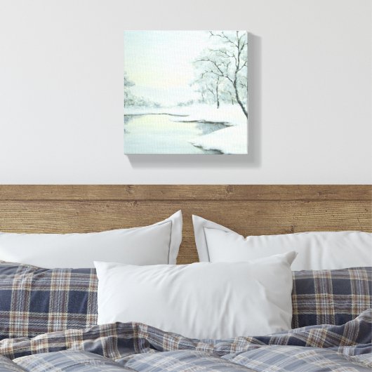 Icy Winter Landscape Canvas (Insitu (Slaapkamer))