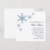 Icy Winter Snowflake Bridal Shower Kaart (Voorkant / Achterkant)