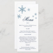 Icy Winter Snowflake Menu (Voorkant / Achterkant)