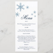 Icy Winter Snowflake Menu (Voorkant)