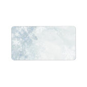 Icy Winter White Snowflake Mailing Address Label (Voorkant)