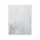 Icy Winter White Snowflake Mailing Address Label Notitieblok (Linkerzijde)