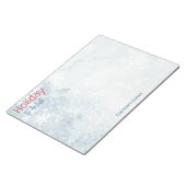 Icy Winter White Snowflake Mailing Address Label Notitieblok (Schuin)