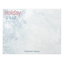 Icy Winter White Snowflake Mailing Address Label Notitieblok