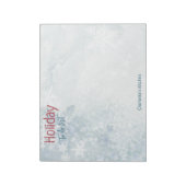 Icy Winter White Snowflake Mailing Address Label Notitieblok (Linkerzijde)