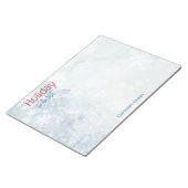 Icy Winter White Snowflake Mailing Address Label Notitieblok (Schuin)