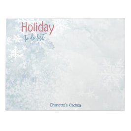 Icy Winter White Snowflake Mailing Address Label Notitieblok