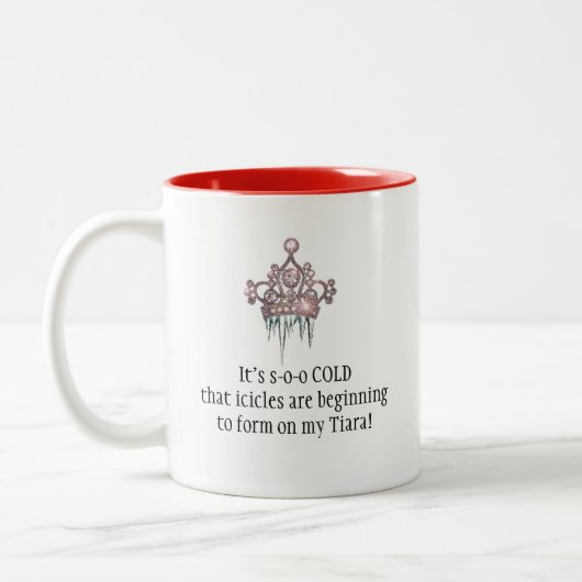 "Icycli beginnen zich te vormen op mijn Tiara!" Di Tweekleurige Koffiemok (Links)