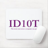 ID10T Mousepad Muismat (Met muis)