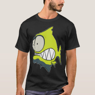 id53-7 Gele Piranha, Vis, Mooie Vis, Grappige Vis T-shirt