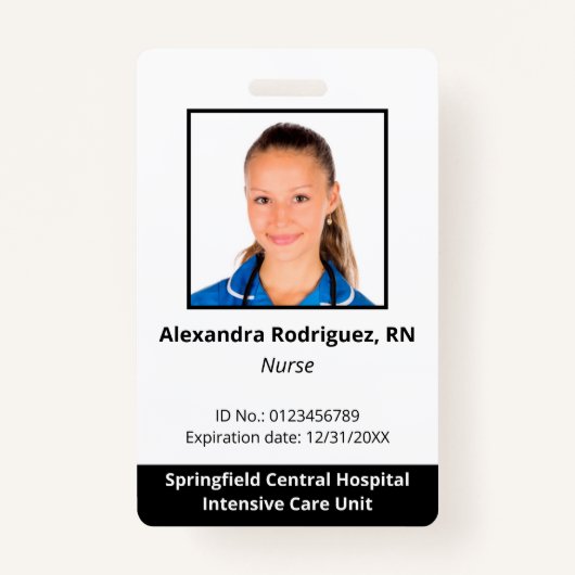 ID aangepast fotoziekenhuis Badge (Voorkant)