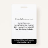 ID aangepast fotoziekenhuis Badge (Achterkant)