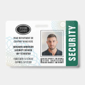 ID Aangepaste beveiligingsagent Foto groen Badge (Voorzijde)