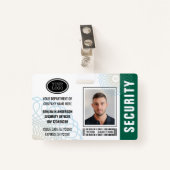ID Aangepaste beveiligingsagent Foto groen Badge (Voorkant met clip)
