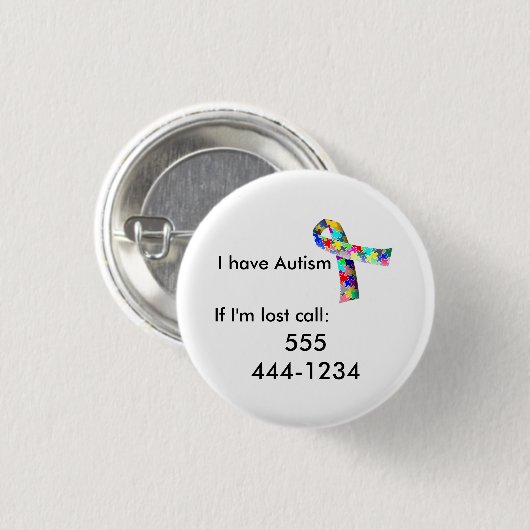 ID Autism Child Ronde Button 3,2 Cm (Voorkant /achterkant)