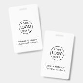 ID Badge Kaart Zakelijk Werknemer Personeel Aangep (Voor- en achterkant)