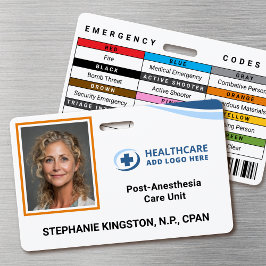 ID-badge met foto voor ziekenhuispersoneel in elke Badge