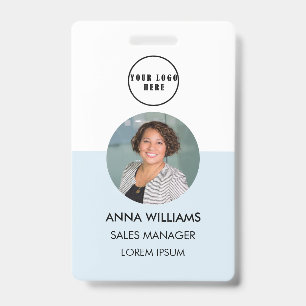 ID-badge met ronde foto voor werknemers Badge