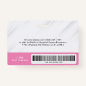 ID-badge met streepjescode voor foto's in de gezon Badge (Achterkant)