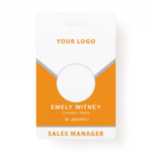 ID-badge Simple Logo Sjabloon Employee Photo