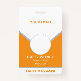 ID-badge Simple Logo Sjabloon Employee Photo Badge