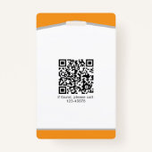 ID-badge Simple Logo Sjabloon Employee Photo Badge (Achterkant)