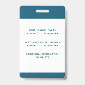 ID Badge Sjabloon Kinderen School Trip Muziek Tour (Achterkant)