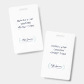 ID-badge - Upload uw eigen ontwerp verticaal Badge (Voor- en achterkant)