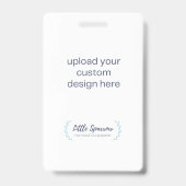 ID-badge - Upload uw eigen ontwerp verticaal Badge (Achterkant)