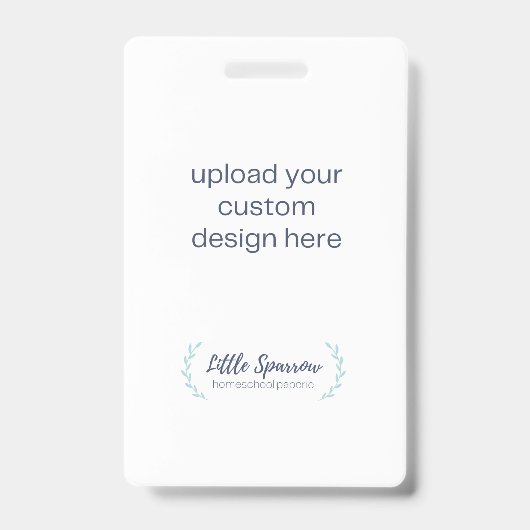 ID-badge - Upload uw eigen ontwerp verticaal Badge (Voorzijde)