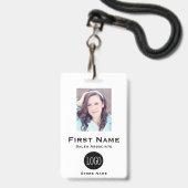 ID-badge van winkelmedewerker-ID-label Labels Badge (Voorzijde met lanyard)