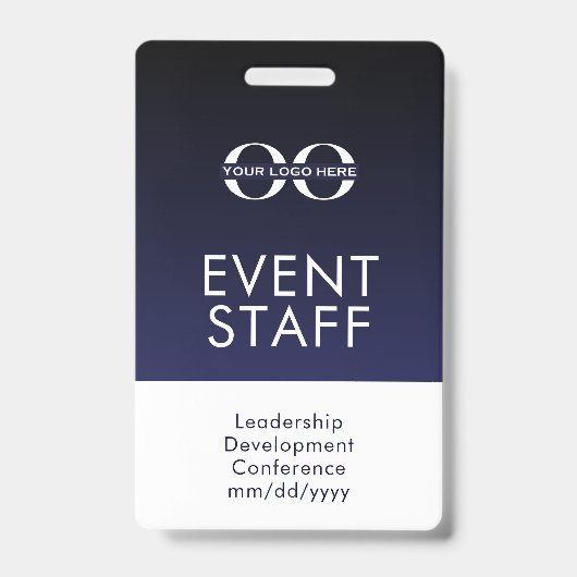 ID-badge voor evenementpersoneel Badge (Voorzijde)