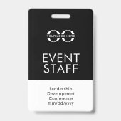 ID-badge voor evenementpersoneel Badge (Achterkant)