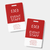 ID-badge voor evenementpersoneel Badge (Voor- en achterkant)